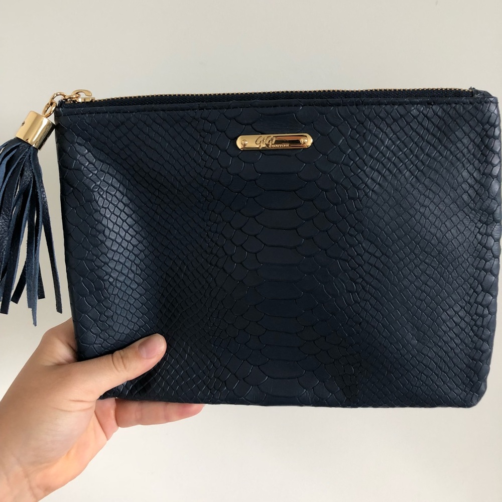 GiGi New York Navy Blue Clutch